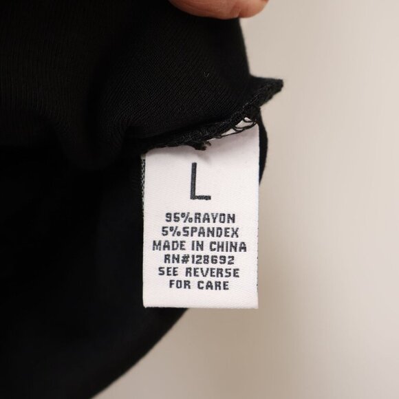 Dylan Ryan Black Sleeveless Top With Subtle Metallic Dotted Pattern - Size L - Picture 14 of 14